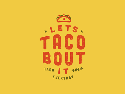 Taco Tuesday design food icon illustration lockup taco text tuesday type type lockup typography words