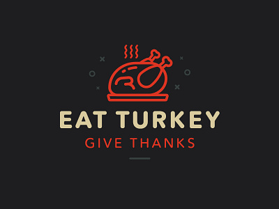 Happy Thanksgiving design holiday icon illustration lockup orange thanksgiving turkey type type lockup typography wordmark