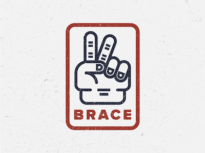 Brace badge brace design drawing emblem flat icon identity illustration logo soccer sports