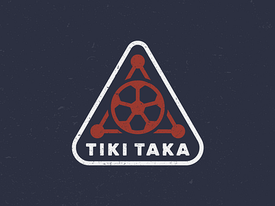 Tiki Taka badge design drawing emblem flat icon identity illustration logo soccer sports tiki taka