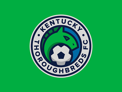 Kentucky Thoroughbreds FC badge design drawing emblem flat icon identity illustration kentucky logo soccer sports