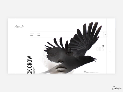 🦅 The Black Crow art code coding dailylogochallenge experimental interactive javascript portfolio typography ui uidesign