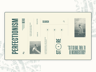 Perfectionism #3 daily experiment grid layout layout design old retro typography ui ux web