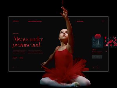 Underpromise, Overdeliver. art-direction ballet branding dark girl layout type typogaphy typography ui uidesign uiux ux website