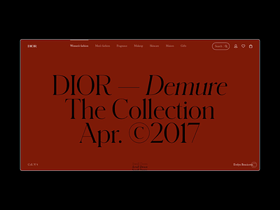 Demure, Dior - Art Direction art-direction brand brand identity branding daily dark design fashion idk layout logo model serif snake type typography ui uidesign ux