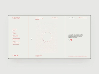 Nature of Code code creative creative coding dashboard experiment front end interactive javascript layout type typography ui uidesign uiux website