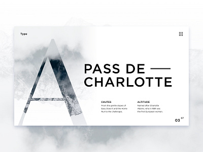 Charlotte pass daily layout practice type typogaphy ui ux