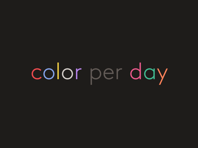 [GIF] Color Per Day Project/Site color colors fonts javin ladish project typography website