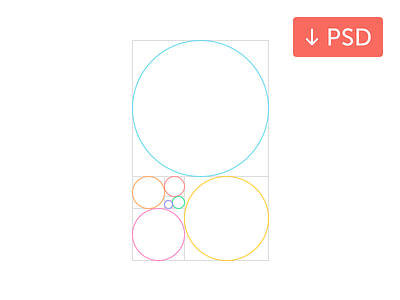 Golden Ratio: Free PSD circles fibonacci free golden ratio javin ladish pixel proportion psd psddd spiral vector