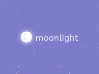 Moonlight Logo branding javin ladish logo logomark logotype moon night purple space stars