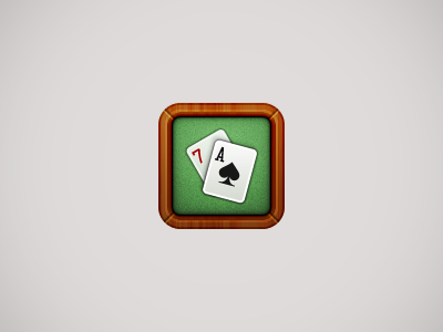Poker App Icon app cards felt icon ios iphone javin ladish photoshop poker wood