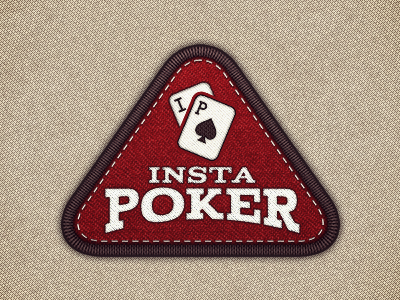 Insta Poker Patch embroidery javin ladish logo patch poker
