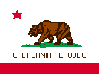 California Pixel Flag california flag javin ladish pixel art pixels retro