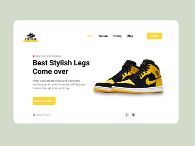 Footherd Shoe Store| Landing Page app branding design icon ui ux