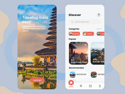 travel app design