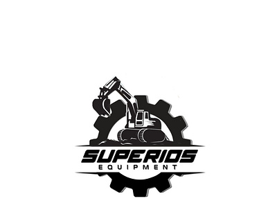 Superior Equipment Logo 3d business logo creative logo custom logo cut excavator excavator logo logo superior equipment