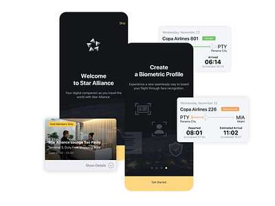 Star Alliance Biometrics airline airlines airport app aviation biometrics facil recognition flight flying gold members interface lufthansa mobile app nagarro profile recognition star alliance technology user experience user interface