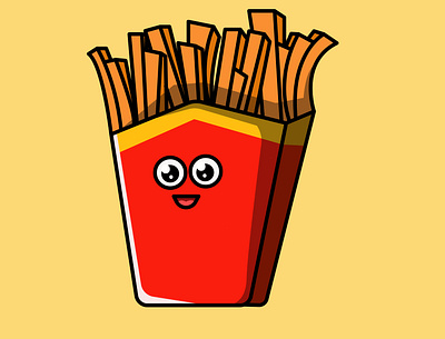 Cute potato chips branding business cartoon character chibi cute design food mascot graphic design graphicdesign graphics illustration information design kawai mascot
