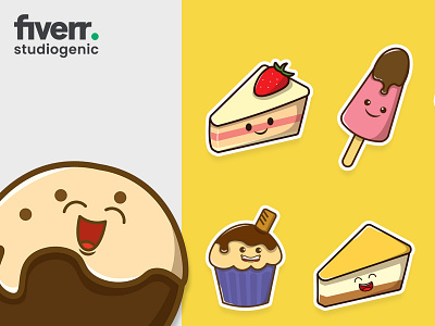 I will draw cute kawaii food cartoon character branding cartoon cute illustration cute vector design food food cartoon food chibi food kawaii freelancer graphic design graphicdesign graphics illustration kawaii kids illustration logo vector