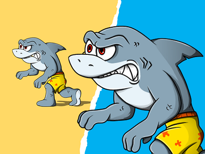 SHARK - Animal Cartoon Character and Custom Mascot