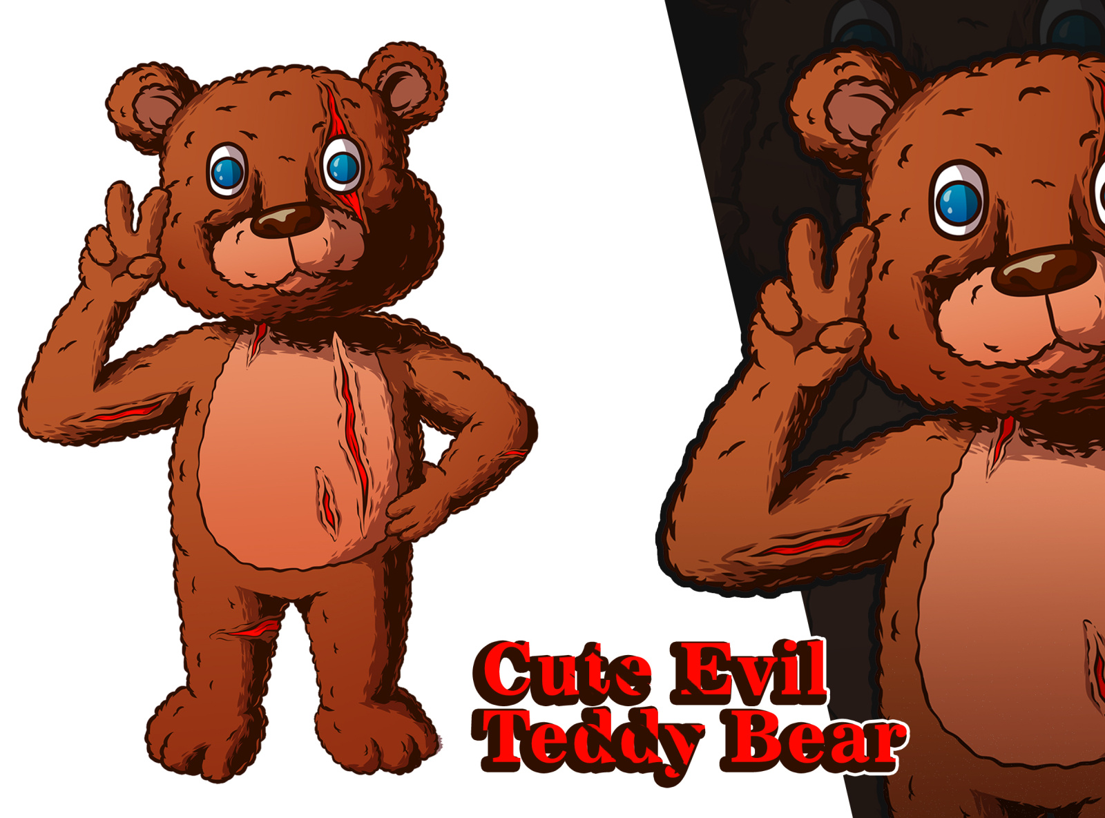 cute evil teddy bear