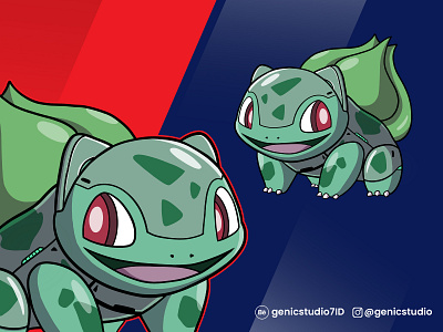 Bulbasaur Custom Cartoon Character And Mascot Design branding bulbasaur pokemon cartoon cartoon 2d cartoon illustration graphic design graphicdesign graphics illustration vector