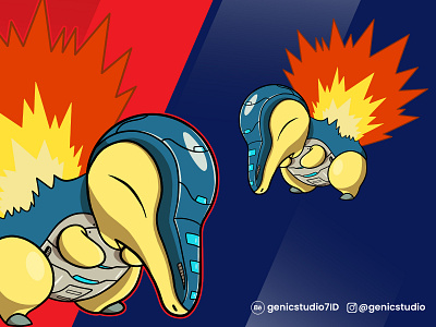 Cyndaquil - Custom Cartoon character and mascot design cartoon 2d cartoon illustration cyndaquil pokemon