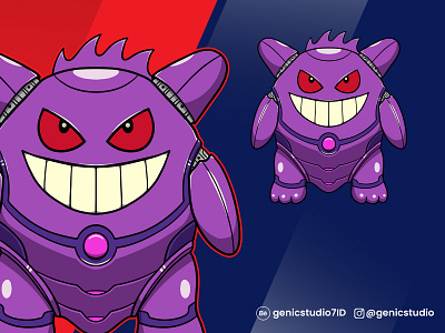 Gengar - Custom Cartoon character and mascot design cartoon 2d cartoon illustration gengar