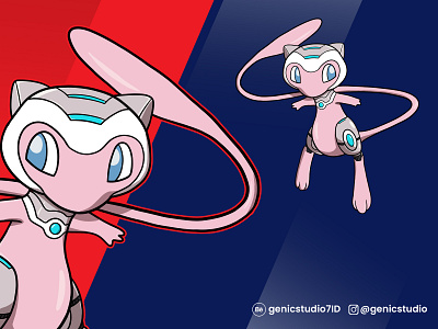 Mew - Custom Cartoon character and mascot design