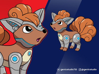 Vulpix - Custom Cartoon Character and Mascot Design cartoon 2d cartoon illustration vulpix