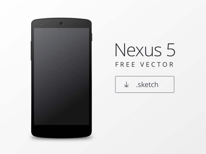 Nexus 5 Mockup nexus 5 nexus android mockup mock-up vector download free freebie phone template mobile