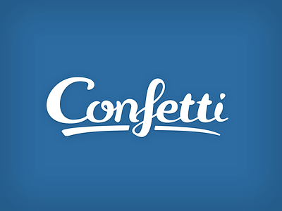 Confetti Logo branding identity lettering logo logotype script typography wordmark