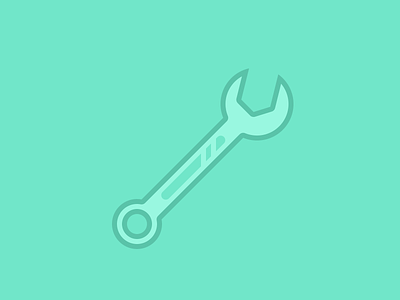 Flat Wrench flat icon illustration tools