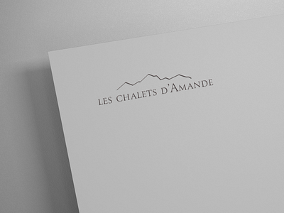 Les chalets d'Amande - Logo brand design brand identity branding design flat flat logo graphic design illustration logo mountains nature outdoor vector