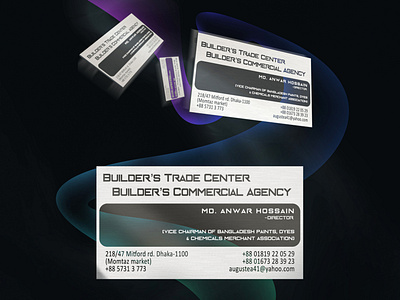Builders card brand branding business card design card design