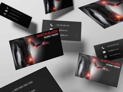 Business cards for a personal trainer