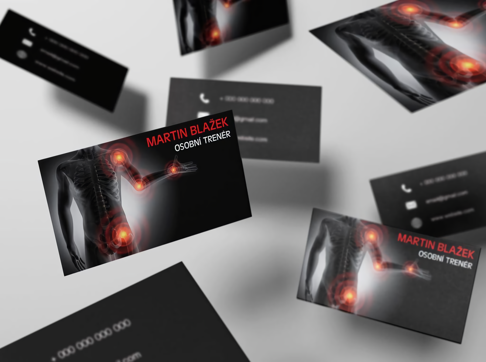 Business Cards For A Personal Trainer By Barbora On Dribbble   Vizitky Martin 4x 