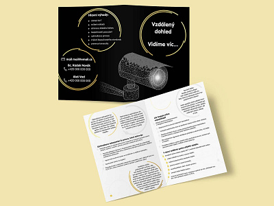 Corporate brochure with metallic elements