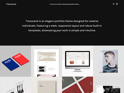 Phase Transcend clean grid minimal minimalistic photography portfolio responsive theme themes wordpress wordpress theme