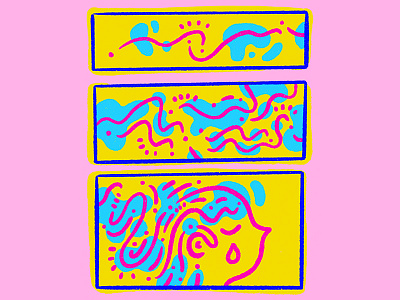 feeeeeeels blue character comic crying face feels head illustration pink shapes tears thoughts yellow