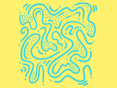 🌀 abstract blue illustration shapes yellow