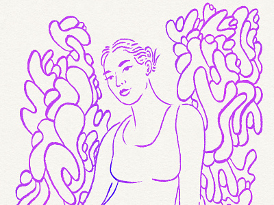 Ready to fly 🦋 character fly illustration pink portrait purple shapes wings woman