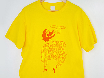 Bust A Move Tee dance dancing illustration orange product tee tshirt woman yellow