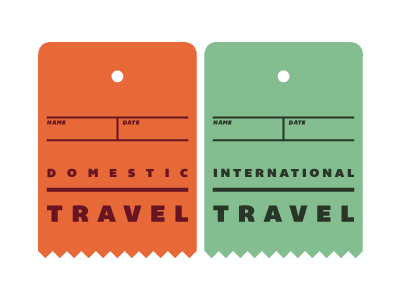 Domestic/International Travel Tags retro tag travel vintage web