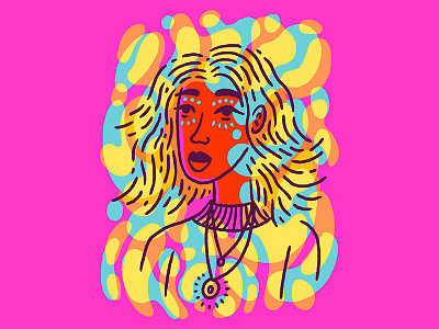 Change blue change character face illustration inktober inktober2018 pink portrait woman yellow