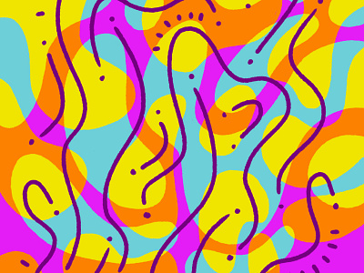 Scraps abstract blue illustration inktober inktober2018 orange pink scraps shapes yellow