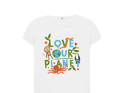 T-shirt design for Cool Earth animals childrens illustration client brief design eco illustration kids illustration kidswear tshirt design typography