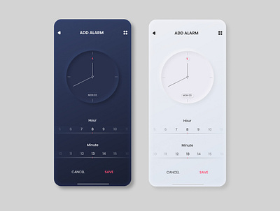 Add Alarm UI / UX Design app app design design icon illustration logo ui ui design uiux ux vector