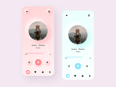 Pink Blue theme app app design design icon logo ui ui design uiux ux vector