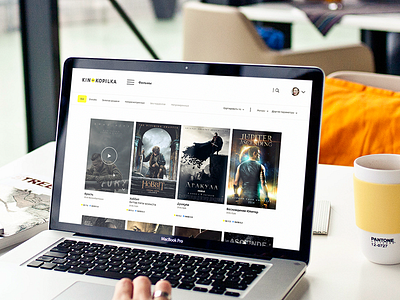 KINOKOPILKA cinema films interface kino library responsive site ui ukraine video web website